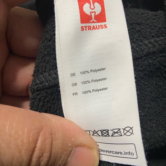 ENGELBERT STRAUSS Black Fleece Zip-Up Jacket - Picture 6 of 7